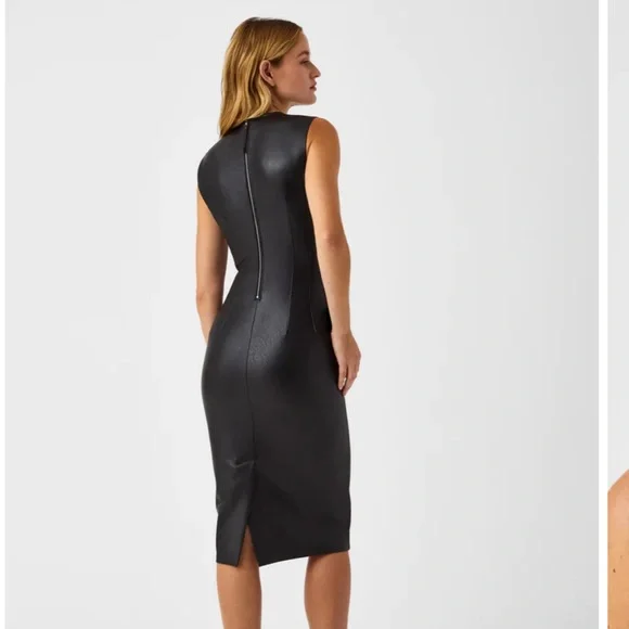 Spanx leather like sleeveless sheath dress NWT - Picture 2 of 5